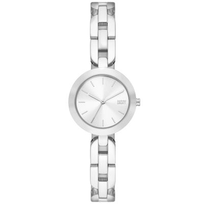 DKNY NY6626 Horloge City Link staal zilverkleurig-wit 26 mm