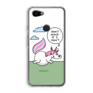 Unicorn: Google Pixel 3a Transparant Hoesje