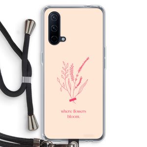 Where flowers bloom: OnePlus Nord CE 5G Transparant Hoesje met koord