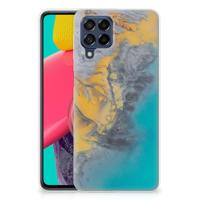 Samsung Galaxy M53 | TPU | Siliconen hoesje | Marble Blue Gold