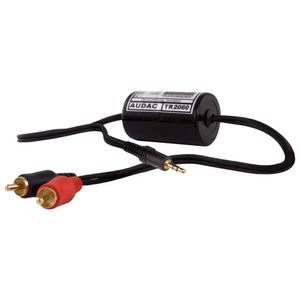 Audac TR2060 stereo line isolator RCA male - 3,5mm mini-jack