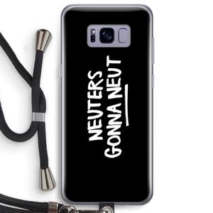 Neuters (zwart): Samsung Galaxy S8 Plus Transparant Hoesje met koord