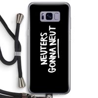 Neuters (zwart): Samsung Galaxy S8 Plus Transparant Hoesje met koord