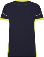 DASSY t-shirt tampico nachtblauw/fluogeel 4xl