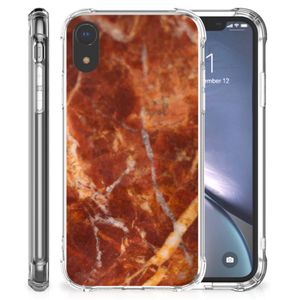 Apple iPhone Xr Anti-Shock Hoesje Marmer Bruin