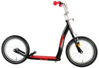 Volare step - jongens en meisjes - 16 inch - zwart/rood