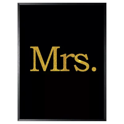 Schilderij 32x42cm Mrs.print goud