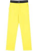 MSGM pantalon en laine vierge à coupe fuselée - Jaune