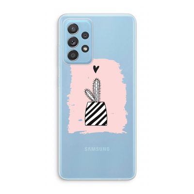 Zwart-wit cactus: Samsung Galaxy A73 Transparant Hoesje