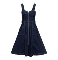 Queen Kerosin Denim Swing Dress Dark Blue Wash-M