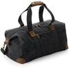 Quadra QD650 Heritage Waxed Canvas Holdall - Black - 48 x 26 x 24 cm