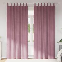 VidaXL Verduisterende gordijnen 2 pcs donkerroze 140 x 245 cm fluweel