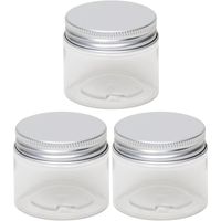 3x Kunststof weckpotten/inmaakpotten 50 ml met schroefdeksel