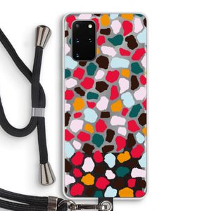 Colored Giraffe: Samsung Galaxy S20 Plus Transparant Hoesje met koord