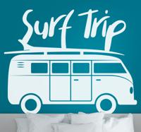 Surf trip surf zelfklevende sticker