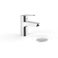 Wastafelkraan Tres Base | Opbouw | Mengkraan | Incl.Click afvoer | Laag model | 1-hendel | Chroom