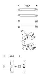 Accessoireset, schijfremblok ATE, u.a. für Opel, Saab