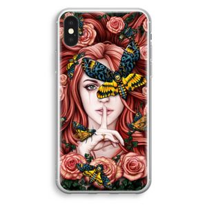 Lady Moth: iPhone XS Transparant Hoesje