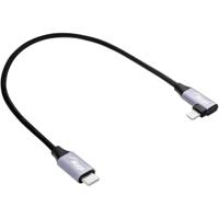 Akyga USB-kabel USB-C stekker, Apple Lightning stekker 30 cm Zwart AK-USB-55