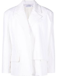 Ioana Ciolacu blazer croisé à design structuré - Blanc