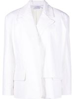 Ioana Ciolacu blazer croisé à design structuré - Blanc