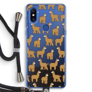 Alpacas: Xiaomi Mi Mix 3 Transparant Hoesje met koord