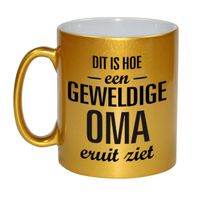 Gouden geweldige oma cadeau koffiemok / theebeker 330 ml