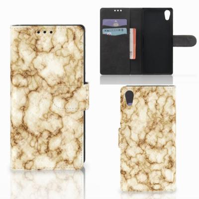 Sony Xperia XA1 | Bookcase | Marmer Goud