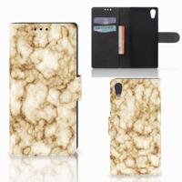 Sony Xperia XA1 | Bookcase | Marmer Goud
