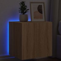 Tv-wandmeubel met LED-verlichting 40,5x35x40 cm sonoma eiken - thumbnail