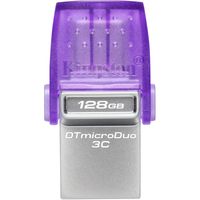 Kingston Technology DataTraveler 128GB microDuo 3C 200 MB/s dubbele USB-A + USB-C - thumbnail