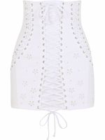 Dolce & Gabbana minijupe à broderies - Blanc