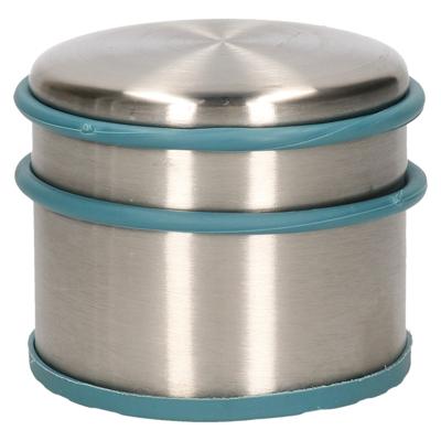 Alpina Deurstopper van 1.1 kilo - staal - met blauw kunststof rand - 9 x 7 cm