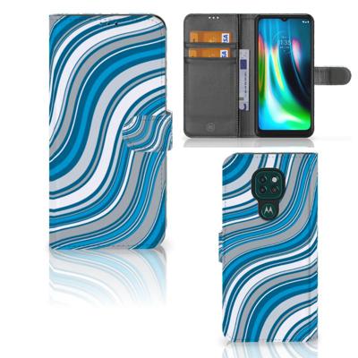 Motorola Moto G9 Play | E7 Plus | Telefoon Hoesje | Waves Blue