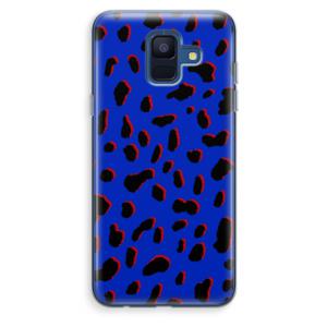 Blue Leopard: Samsung Galaxy A6 (2018) Transparant Hoesje