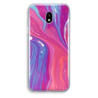 Paarse stroom: Samsung Galaxy J3 (2017) Transparant Hoesje