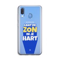 Laat de zon in je hart: Samsung Galaxy A40 Transparant Hoesje