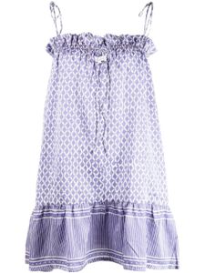 Cloe Cassandro robe courte à fleurs - Violet