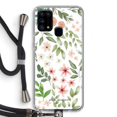 Botanical sweet flower heaven: Samsung Galaxy M31 Transparant Hoesje met koord