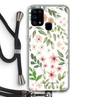 Botanical sweet flower heaven: Samsung Galaxy M31 Transparant Hoesje met koord
