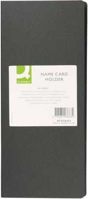 Q-CONNECT visitekaartenmap, Ft 11 x 26 cm, voor 96 kaarten, zwart