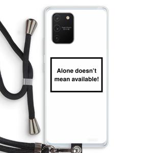 Alone: Samsung Galaxy S10 Lite Transparant Hoesje met koord