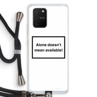 Alone: Samsung Galaxy S10 Lite Transparant Hoesje met koord - thumbnail