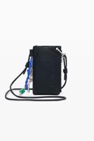 Telefoonhouder met leerlook en logo - BLACK - U Telefoonhouder met leerlook en logo - BLACK - U