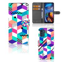 Motorola Moto E32 | Moto E32s | Book Case | Blokken Kleurrijk