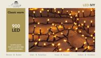 Led classic ivy 900l/20m 4m aanloopsnoer zwart/ip44 Anna's collection - Annas collection