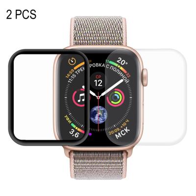 2 PC's ENKAY Hat-Prins 3D volledig scherm PET + 3D volledig scherm galvaniseren PET gebogen warmte buigen HD Screen Protector voor Apple Watch serie