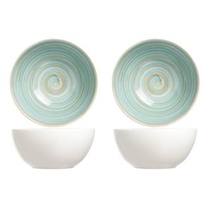 8x stuks rond schaaltje/kommetje Turbolino blauw 14,5 cm