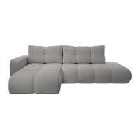 by fonQ Charme Hoekbank Links met Slaapfunctie - Chenille - Grijs