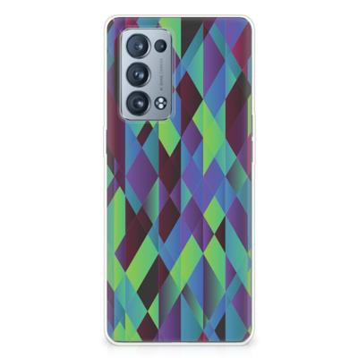OPPO Reno 6 Pro Plus 5G | TPU Hoesje | Abstract Green Blue